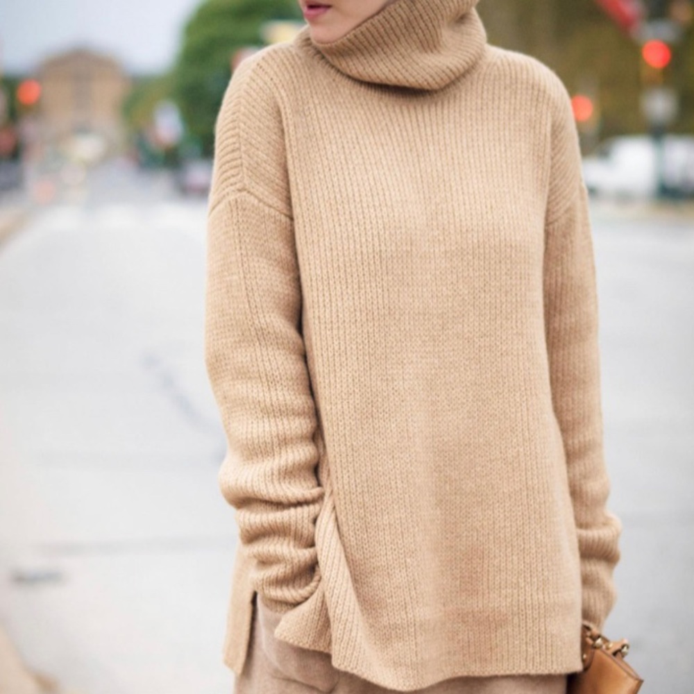 Calypso St. Barth Camel Turtleneck Sweater - image 4